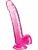 King Cock Clear: Dildo with Balls, 25 cm, pink