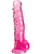 King Cock Clear: Dildo with Balls, 22 cm, pink