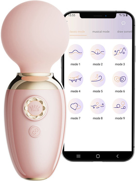 Zalo: Ava, App-Controlled Smart Wand Massager, pink
