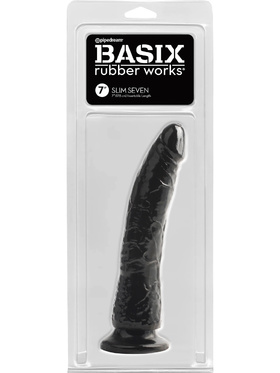 Pipedream Basix: Slim Seven Dildo, 20.5 cm, black
