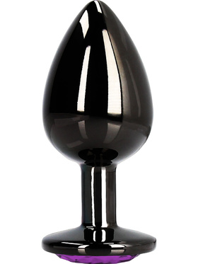 Ouch!: Heart Gem Metal Butt Plug, small, grey