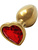 Ouch!: Heart Gem Metal Butt Plug, small, gold