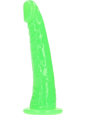 RealRock: Glow in the Dark Realistic Dildo, 15.5 cm, green