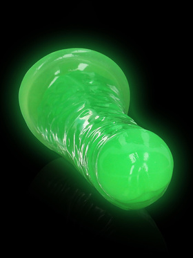 RealRock: Glow in the Dark Realistic Dildo, 15.5 cm, green