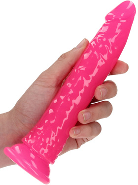 RealRock: Glow in the Dark Realistic Dildo, 18 cm, pink