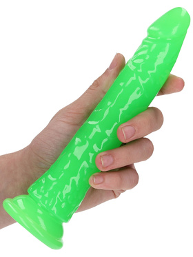 RealRock: Glow in the Dark Realistic Dildo, 20 cm, green