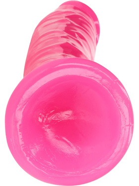 RealRock: Glow in the Dark Realistic Dildo, 20 cm, pink