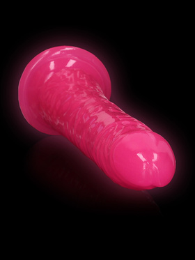 RealRock: Glow in the Dark Realistic Dildo, 20 cm, pink