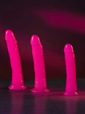 RealRock: Glow in the Dark Realistic Dildo, 20 cm, pink