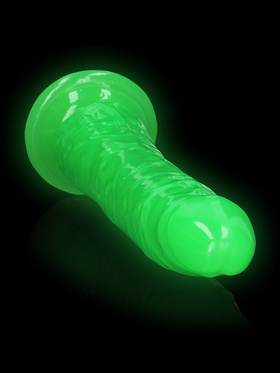 RealRock: Glow in the Dark Realistic Dildo, 22.5 cm, green