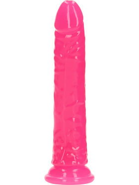 RealRock: Glow in the Dark Realistic Dildo, 22.5 cm, pink