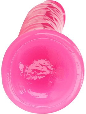RealRock: Glow in the Dark Realistic Dildo, 22.5 cm, pink
