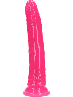 RealRock: Glow in the Dark Realistic Dildo, 22.5 cm, pink