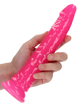 RealRock: Glow in the Dark Realistic Dildo, 22.5 cm, pink