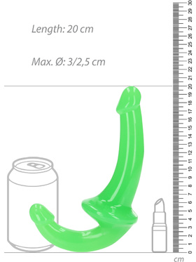 RealRock: Glow in the Dark Strapless Strap-On, green