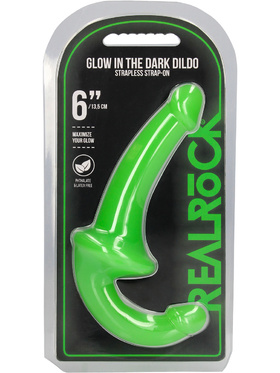 RealRock: Glow in the Dark Strapless Strap-On, green