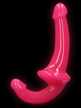 RealRock: Glow in the Dark Strapless Strap-On, pink