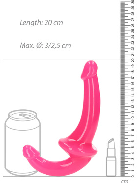 RealRock: Glow in the Dark Strapless Strap-On, pink