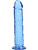 RealRock: Crystal Clear Straight Realistic Dildo, 23 cm, blue
