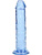 RealRock: Crystal Clear Straight Realistic Dildo, 14.5 cm, blue