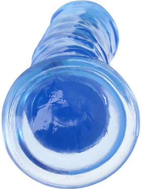 RealRock: Crystal Clear Straight Realistic Dildo, 20 cm, blue