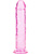 RealRock: Crystal Clear Straight Realistic Dildo, 20 cm, pink