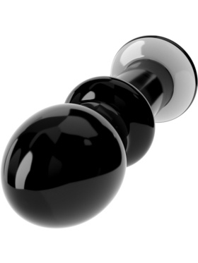 LoveToy: Glass Romance Butt Plug, black