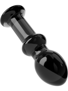 LoveToy: Glass Romance Butt Plug, black