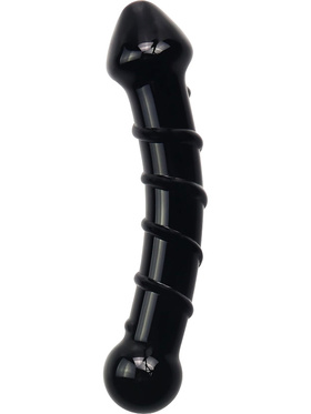 LoveToy: Glass Romance Spiral Dildo, black