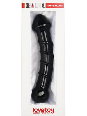 LoveToy: Glass Romance Spiral Dildo, black