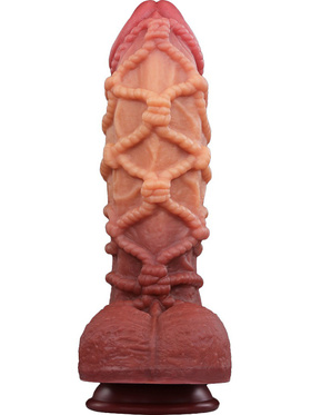 LoveToy: Dual-Layered Silicone Cock with Rope, 27 cm