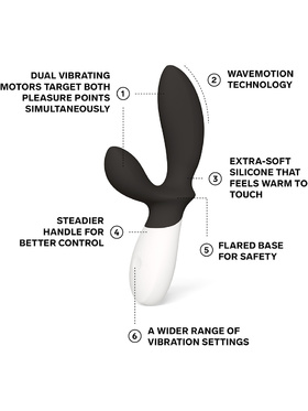 LELO: Loki Wave 2, Vibrating Prostate Massager, black