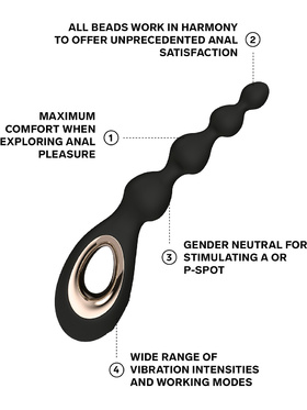 LELO: Soraya Beads, Vibrating Anal Beads, black