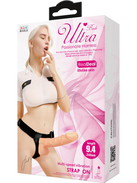 Baile: Ultra Harness with Multi-Speed Strap-On, 24 cm