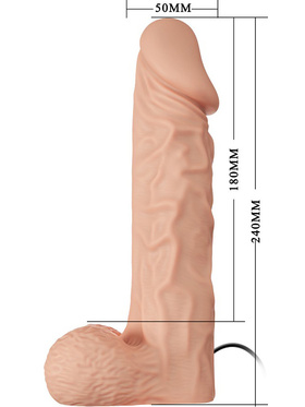 Baile: Ultra Harness with Multi-Speed Strap-On, 24 cm