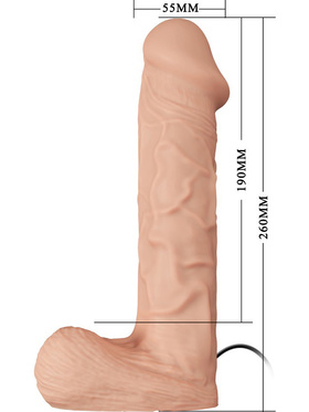 Baile: Ultra Harness with Multi-Speed Strap-On, 26 cm