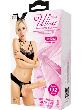 Baile: Ultra Harness with Multi-Speed Strap-On, 26 cm