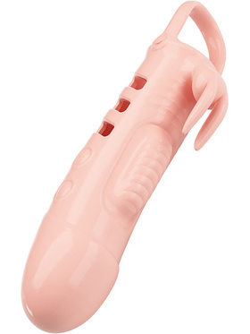 Pretty Love: Sloane, Penis Sleeve Rabbit Vibrator, flesh
