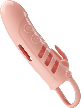 Pretty Love: Sloane, Penis Sleeve Rabbit Vibrator, flesh