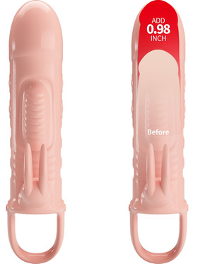 Pretty Love: Sloane, Penis Sleeve Rabbit Vibrator, flesh