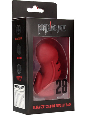 ManCage: Model 28, Ultra Soft Silicone, red