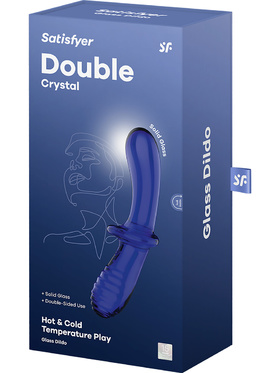 Satisfyer: Double Crystal, Glass Dildo, blue