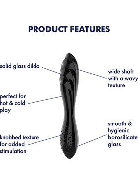 Satisfyer: Dazzling Crystal 1, Glass Dildo, black