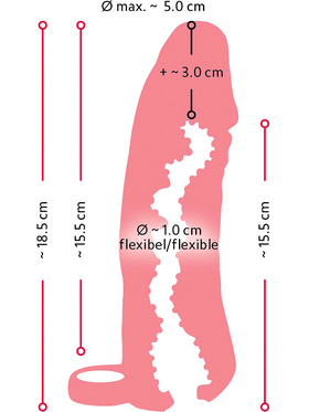 Nature Skin: 2in1 Extension + Masturbator, medium