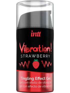 Intt: Vibration Strawberry, Tingling Effect Gel, 15 ml