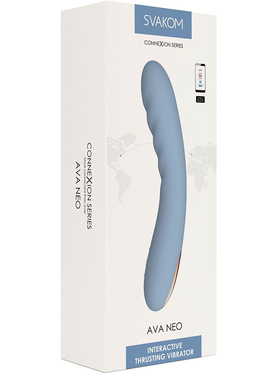 Svakom Connexion: Ava Neo, Interactive Thrusting Vibrator, blue