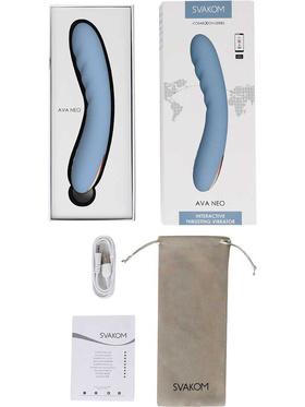 Svakom Connexion: Ava Neo, Interactive Thrusting Vibrator, blue
