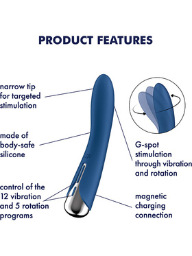 Satisfyer: Spinning Vibe 1, Rotating Vibrator, blue