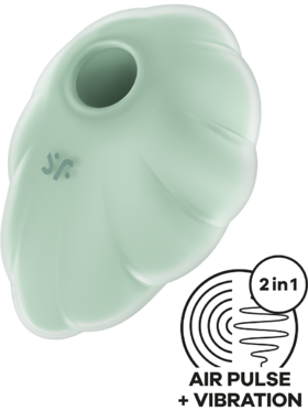 Satisfyer: Cloud Dancer, Double Air Pulse Vibrator, green