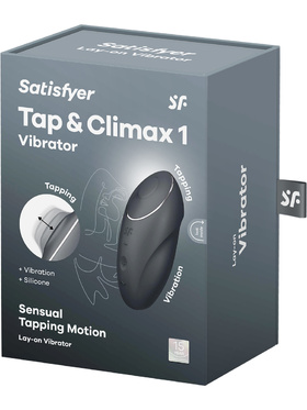 Satisfyer: Tap & Climax 1, Lay-On Vibrator, black